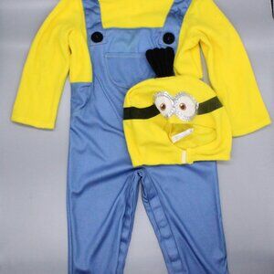 Minions Toddler Costume 18–24 Months | Yellow & Blue Overalls + Hood | Halloween